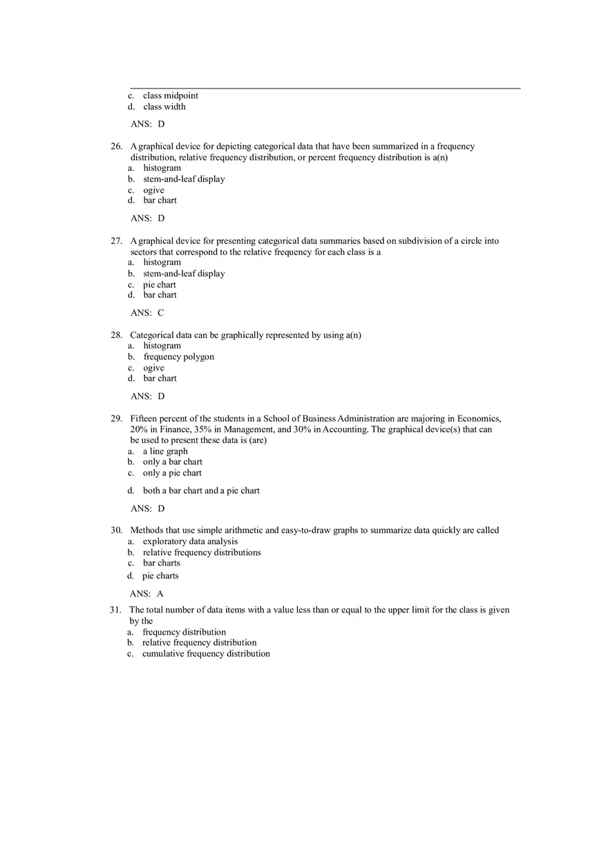 Descriptive Statistics - Tabular and Graphical Displays Chapter 2 Answers 1 - Page 6