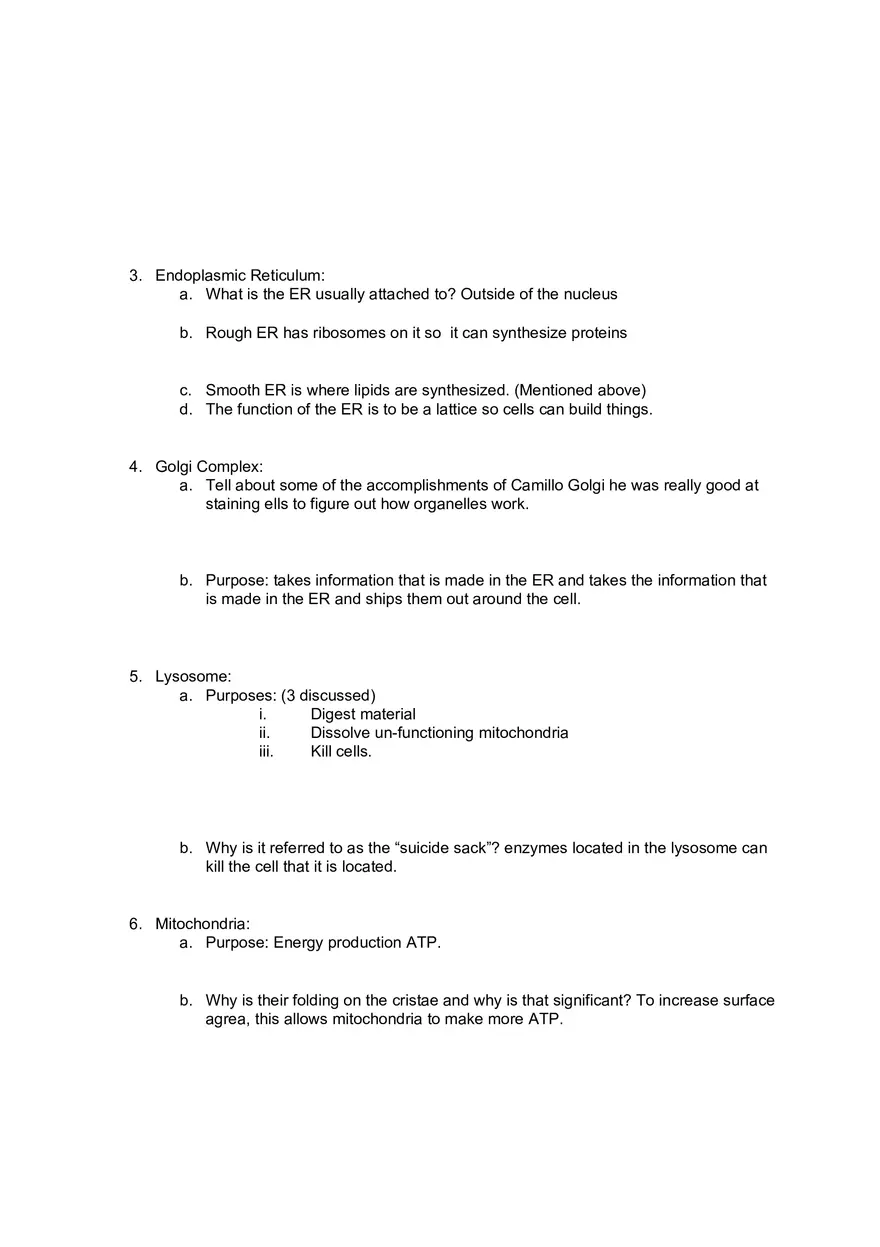 Bozeman Cellular Organelles Answer Key - Page 2
