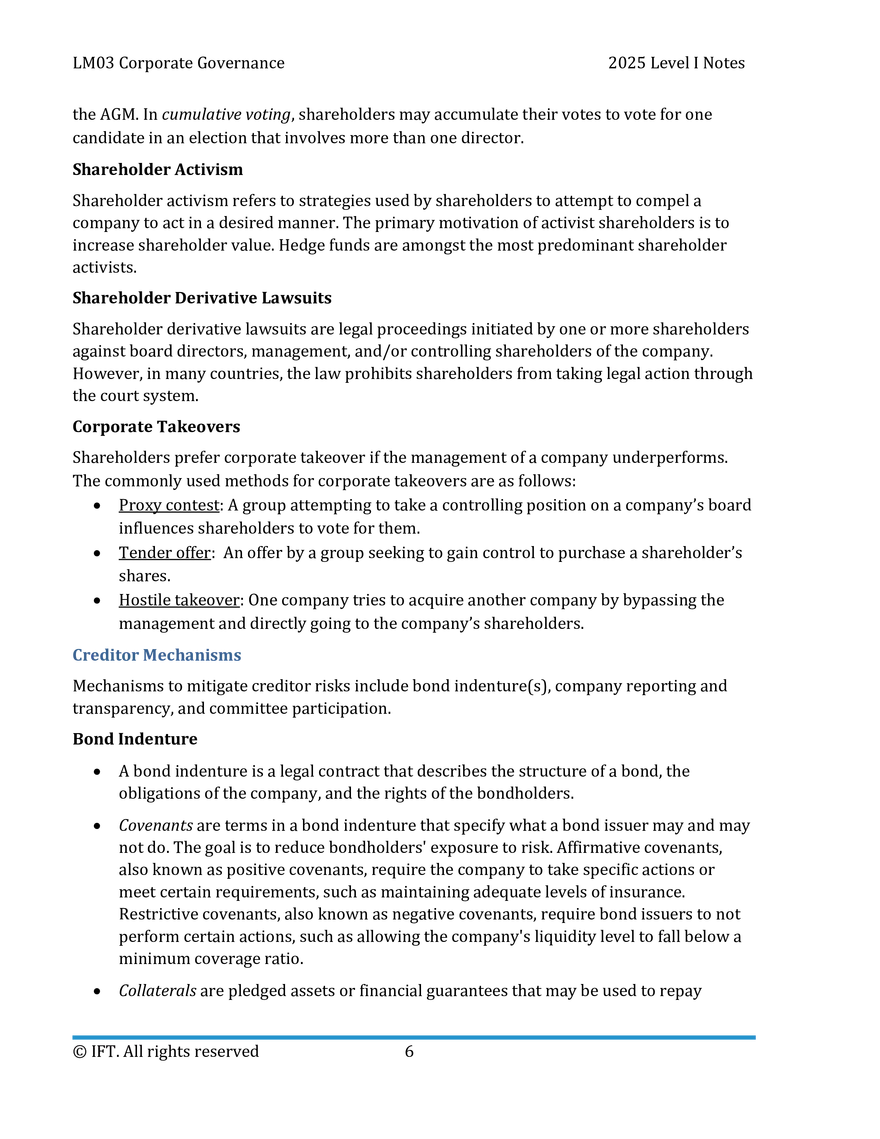 LM03 Corporate Governance - Conflicts, Mechanisms, Risks, and Benefits - Page 7