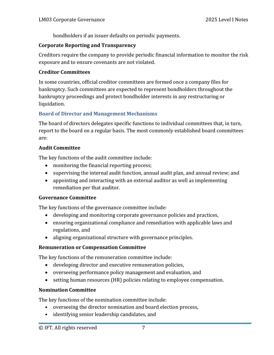 LM03 Corporate Governance - Conflicts, Mechanisms, Risks, and Benefits - Page 8