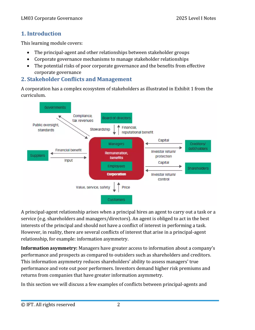 LM03 Corporate Governance - Conflicts, Mechanisms, Risks, and Benefits - Page 2