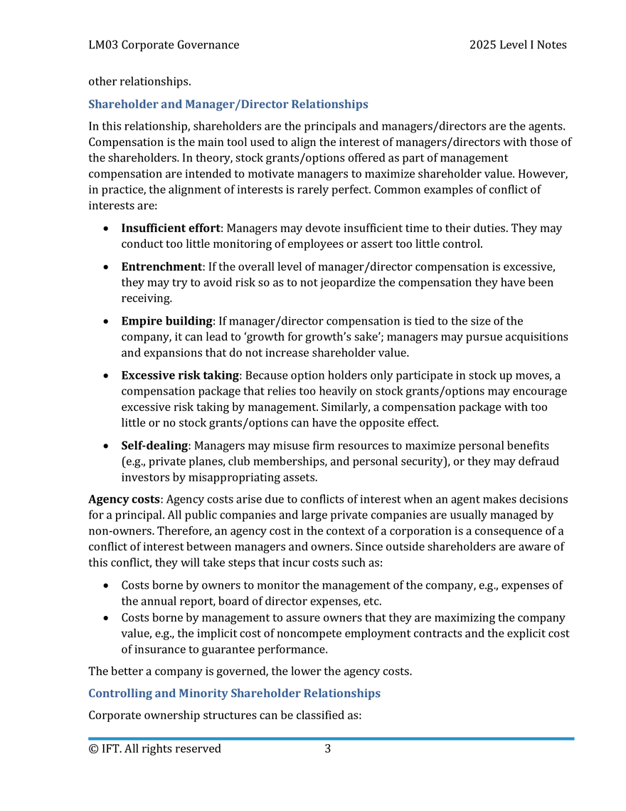 LM03 Corporate Governance - Conflicts, Mechanisms, Risks, and Benefits - Page 4