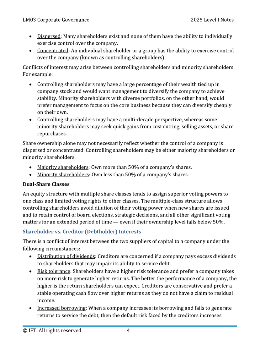 LM03 Corporate Governance - Conflicts, Mechanisms, Risks, and Benefits - Page 5