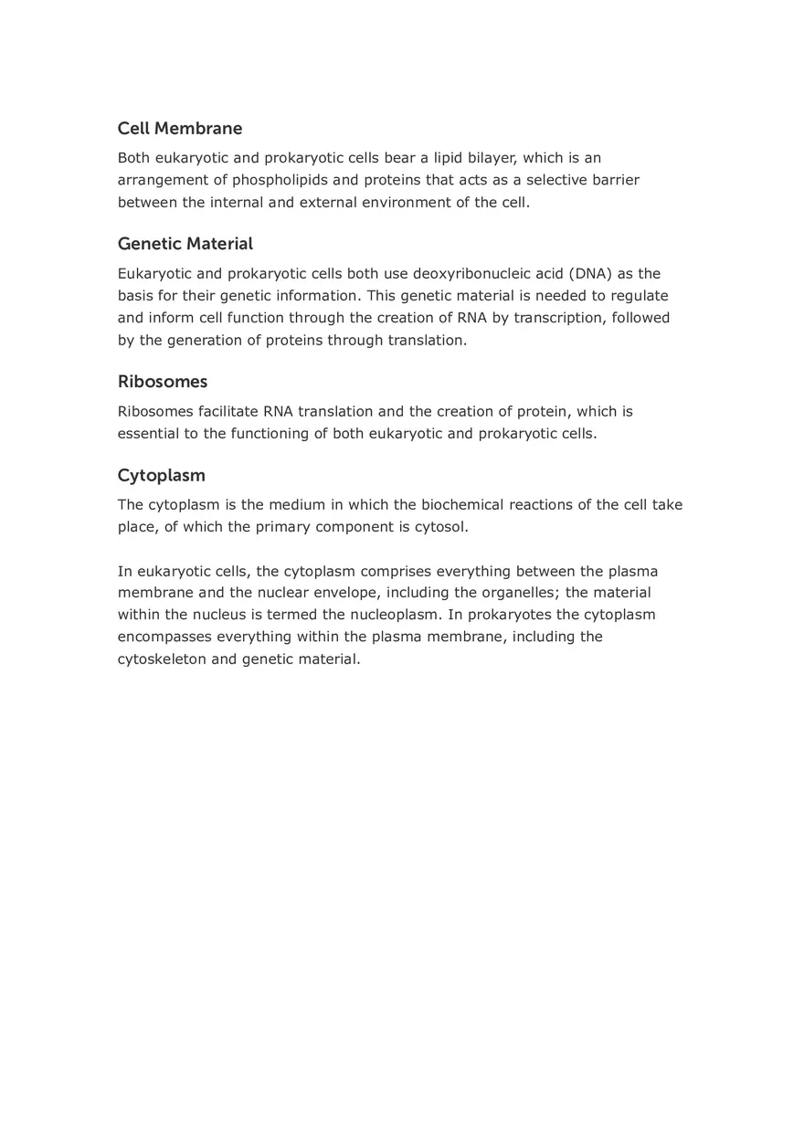 Eukaryotic and Prokaryotic Cells Similarities and Differences - Page 2