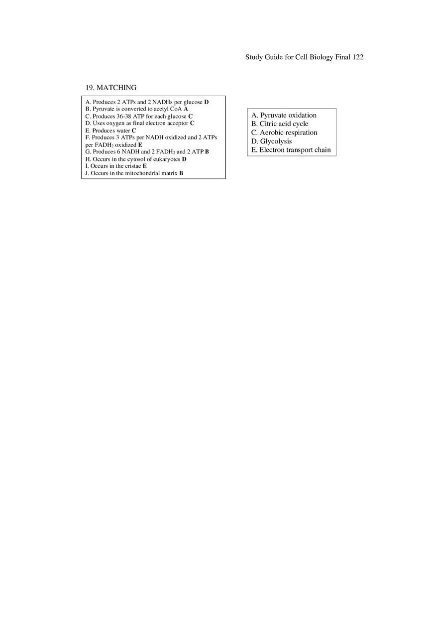 Study Guide for Cell Biology Final Part 10 - Page 3