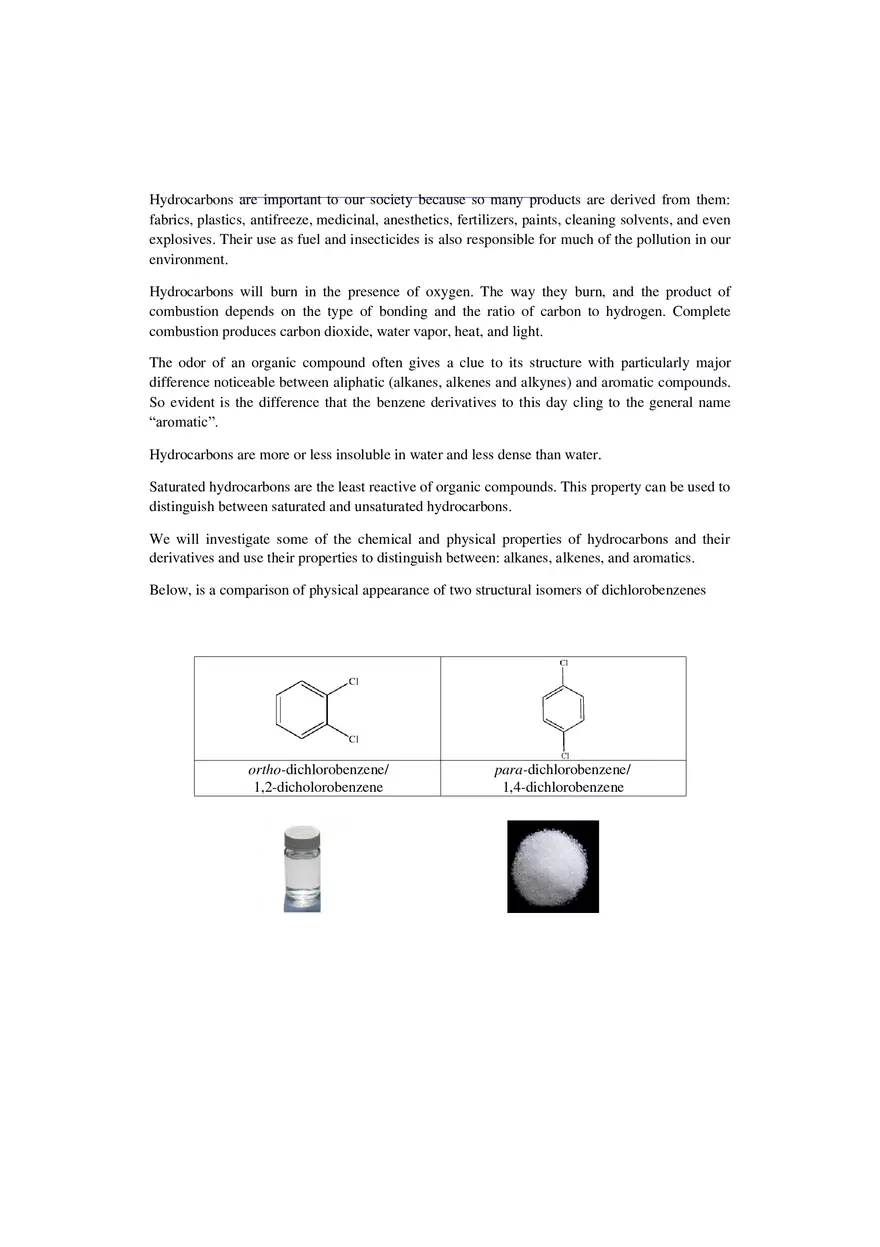 Lab 6 Hydrocarbons Review Key Work and Answers - Page 2