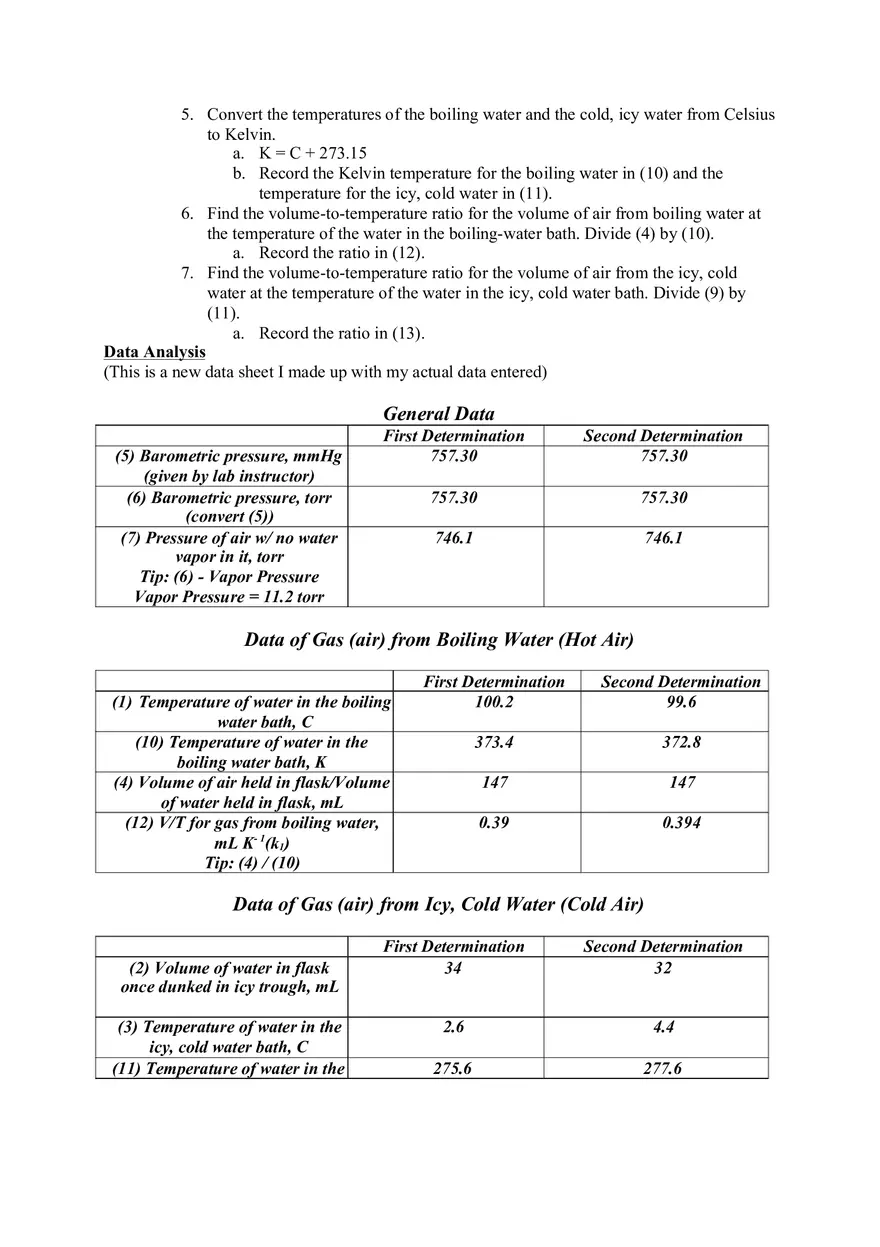 Charles’s Law Lab Report - Page 3