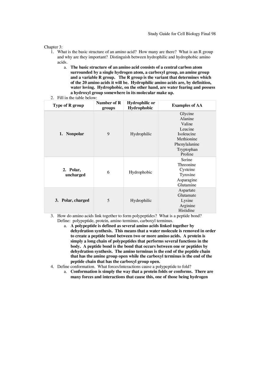 Study Guide for Cell Biology Final Part 8 - Page 12