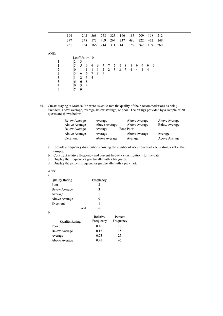 Descriptive Statistics - Tabular and Graphical Displays Chapter 2 Answers 3 - Page 8