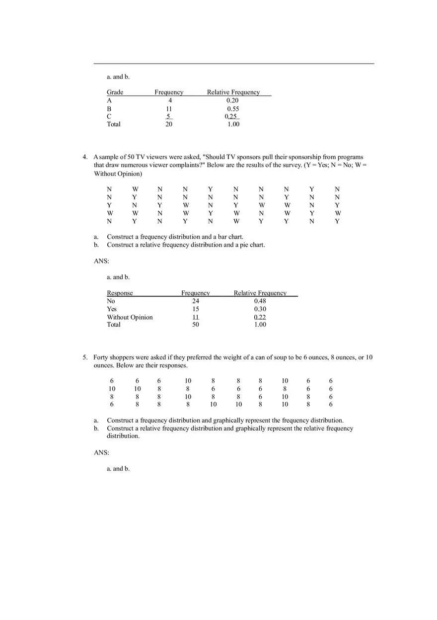 Descriptive Statistics - Tabular and Graphical Displays Chapter 2 Answers 2 - Page 7