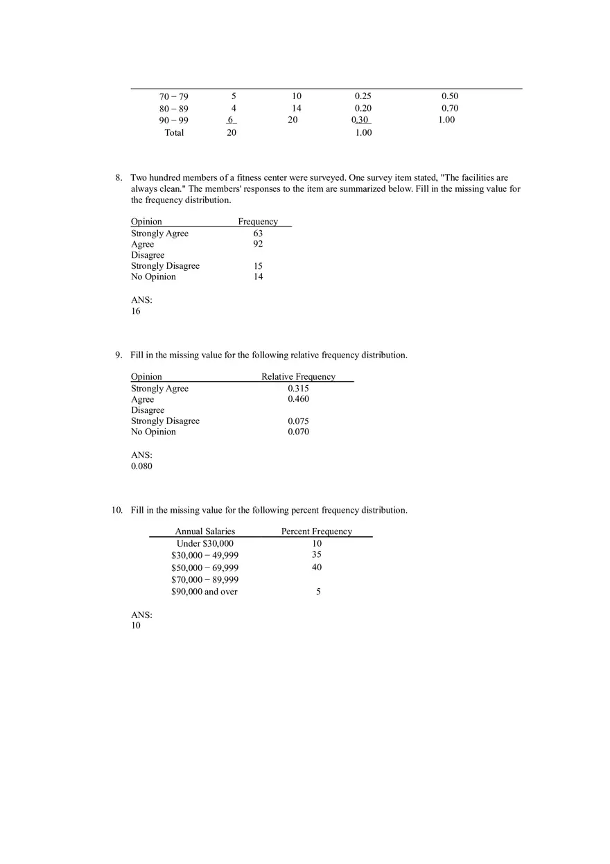 Descriptive Statistics - Tabular and Graphical Displays Chapter 2 Answers 2 - Page 9