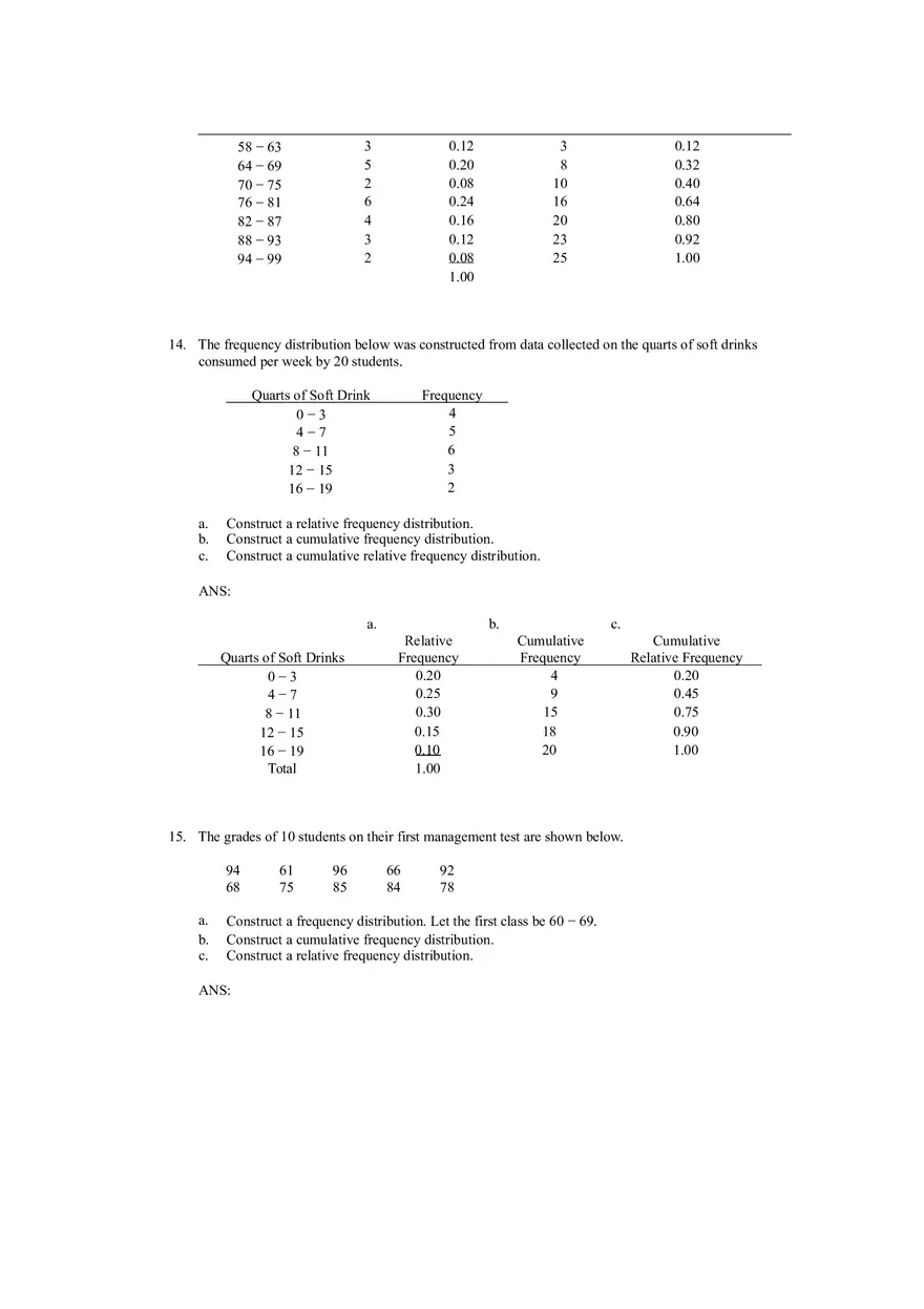 Descriptive Statistics - Tabular and Graphical Displays Chapter 2 Answers 2 - Page 11