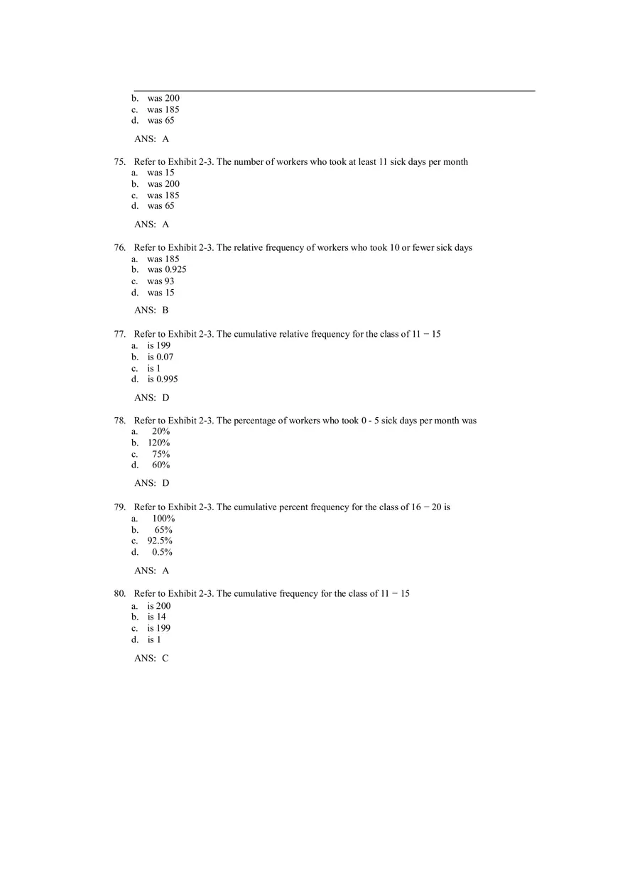 Descriptive Statistics - Tabular and Graphical Displays Chapter 2 Answers 2 - Page 2