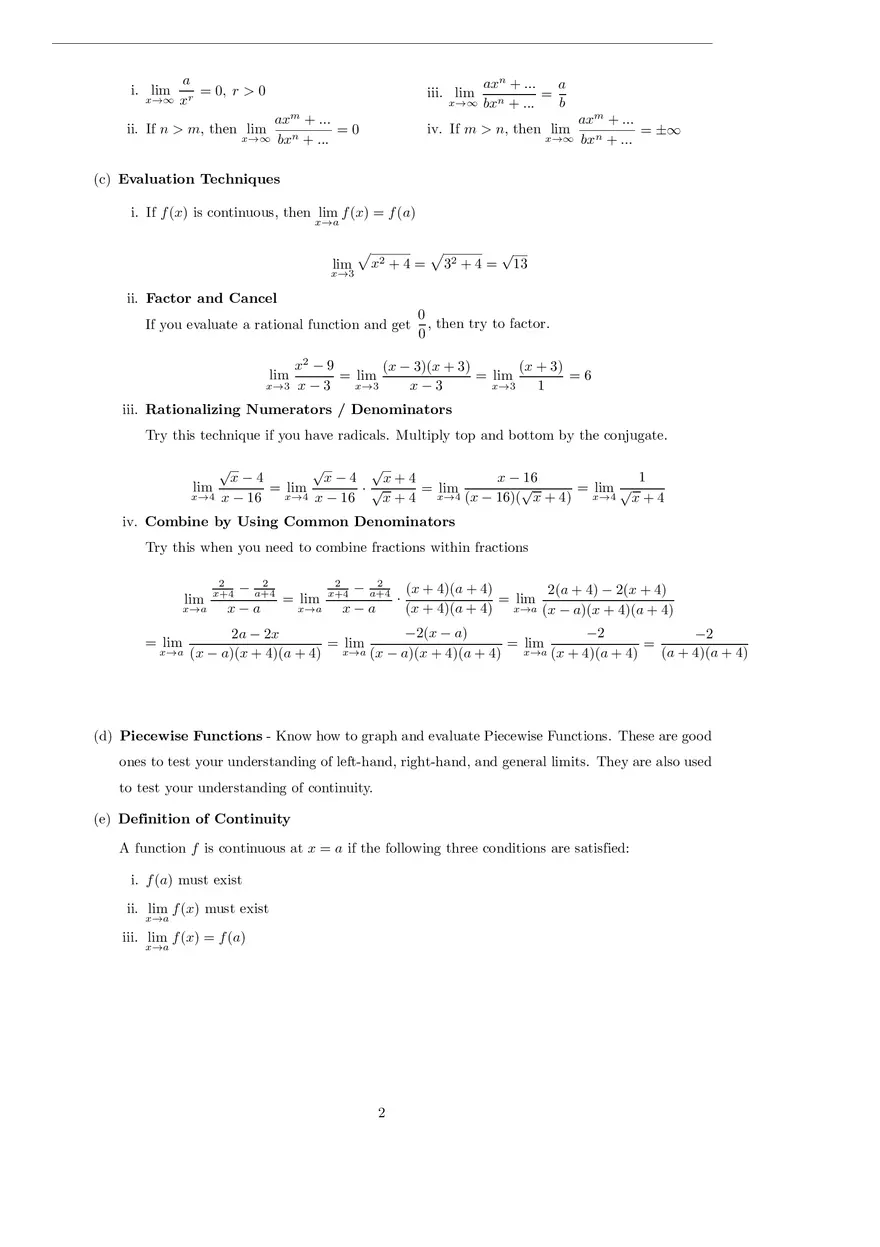 Math - Some Algebra Review - Page 2