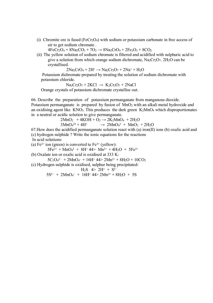 The d- and f- Block Elements Question Bank - Page 9
