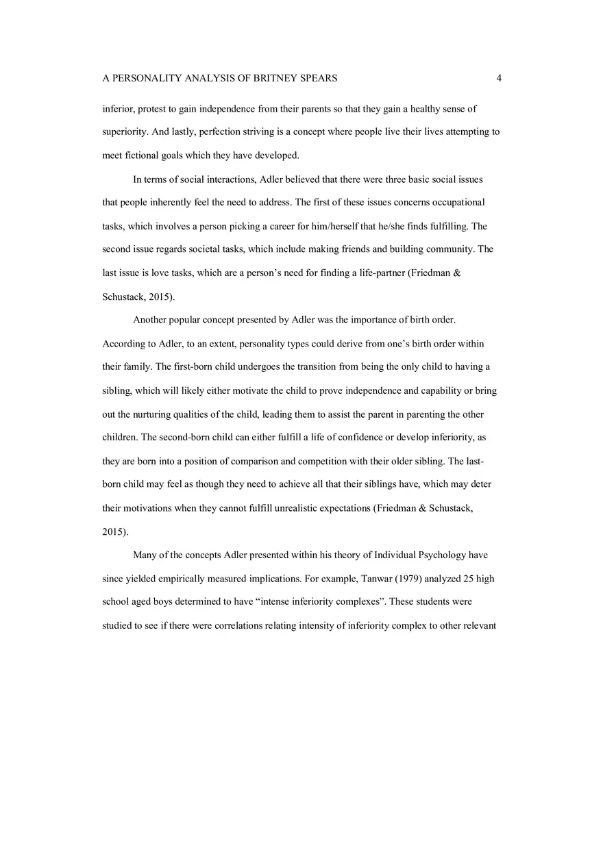 A Personality Analysis of Britney Spears - Page 4