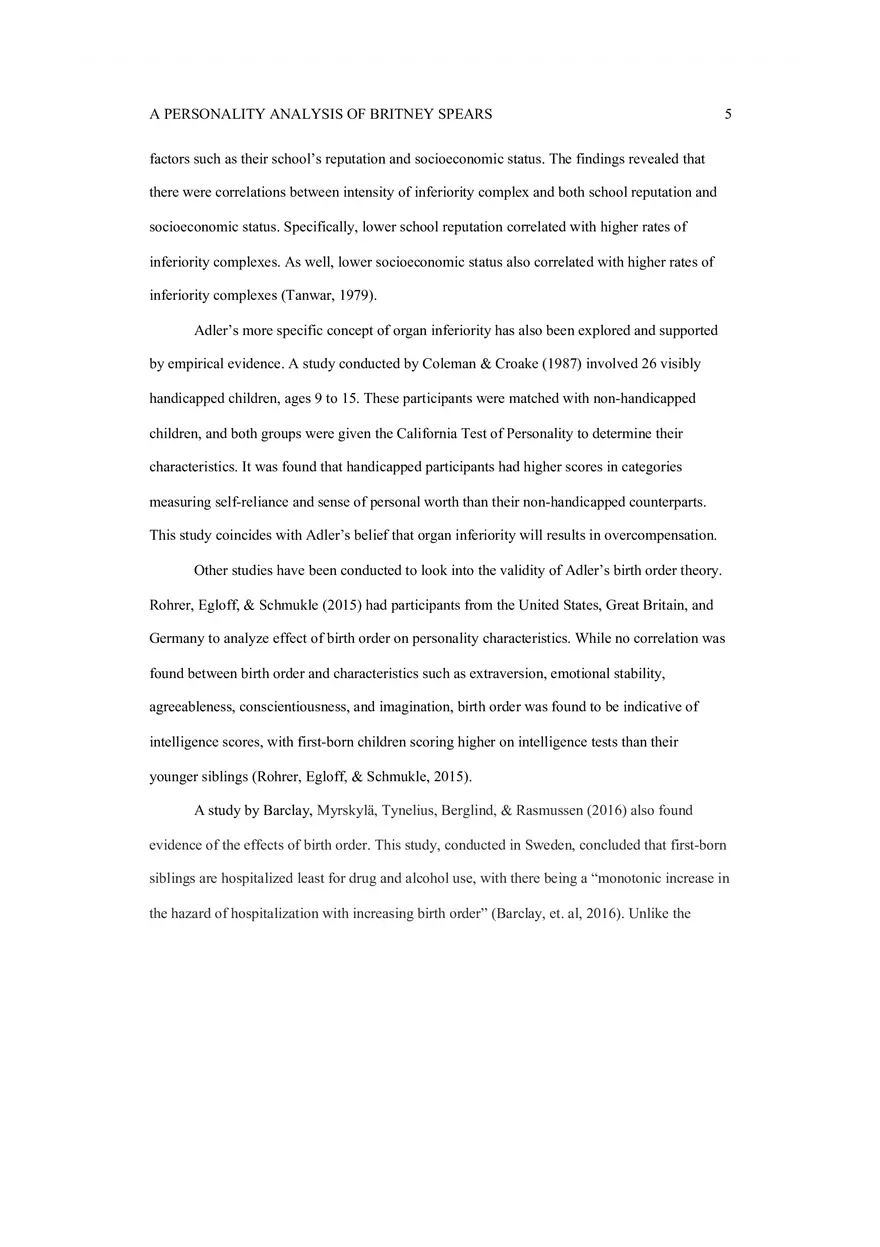 A Personality Analysis of Britney Spears - Page 5