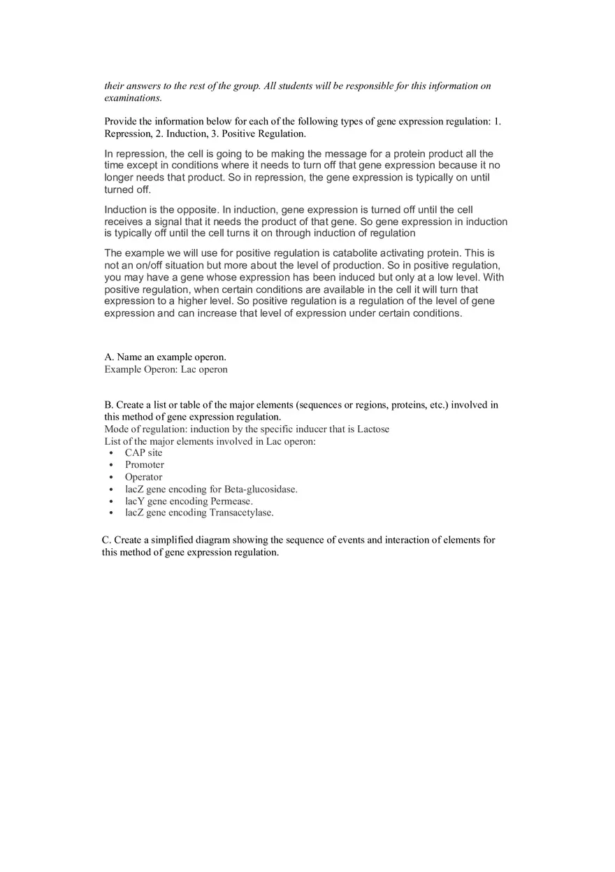 Central Dogma and Gene Expression Worksheet - Page 3