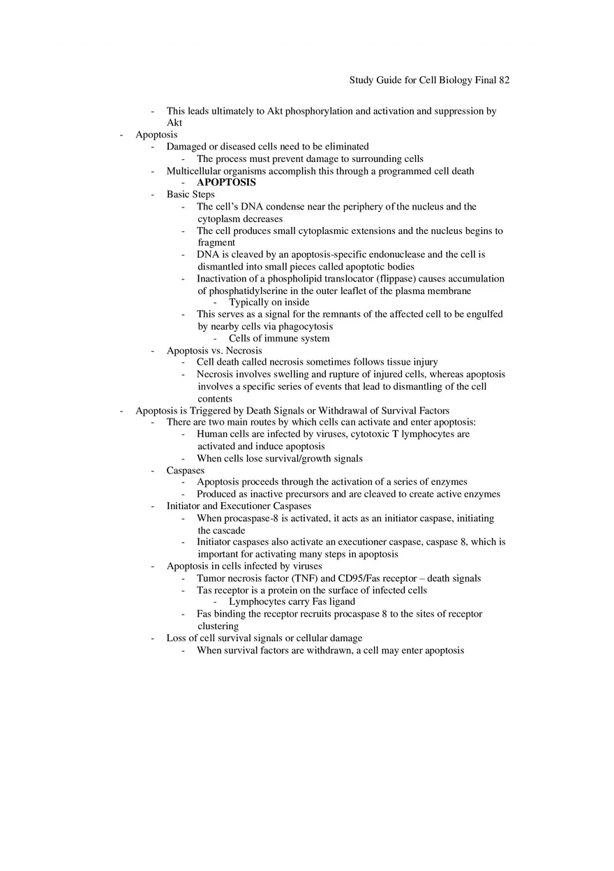 Study Guide for Cell Biology Final Part 7 - Page 11