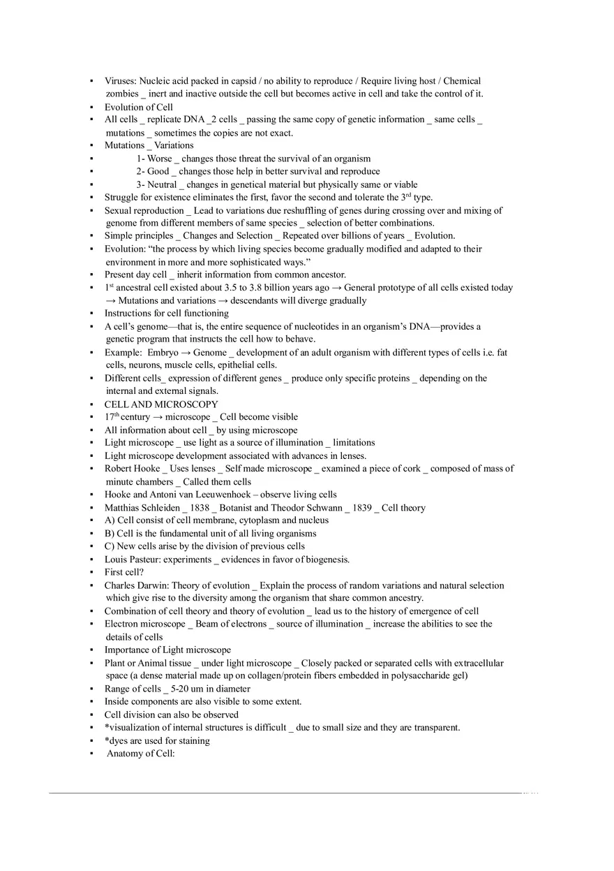 Introduction of Cell, Cell Theory and History Chapter 1 - Page 2