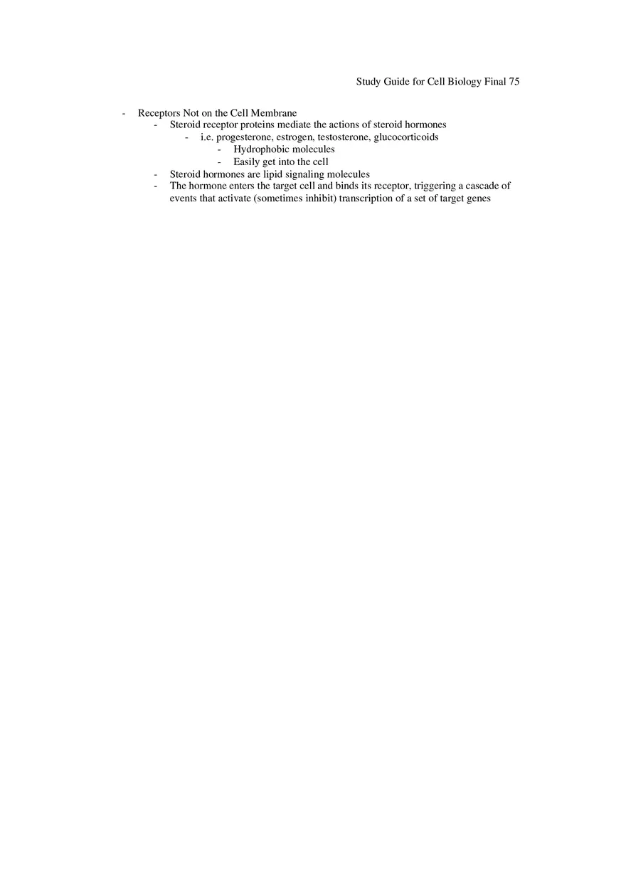 Study Guide for Cell Biology Final Part 6 - Page 3