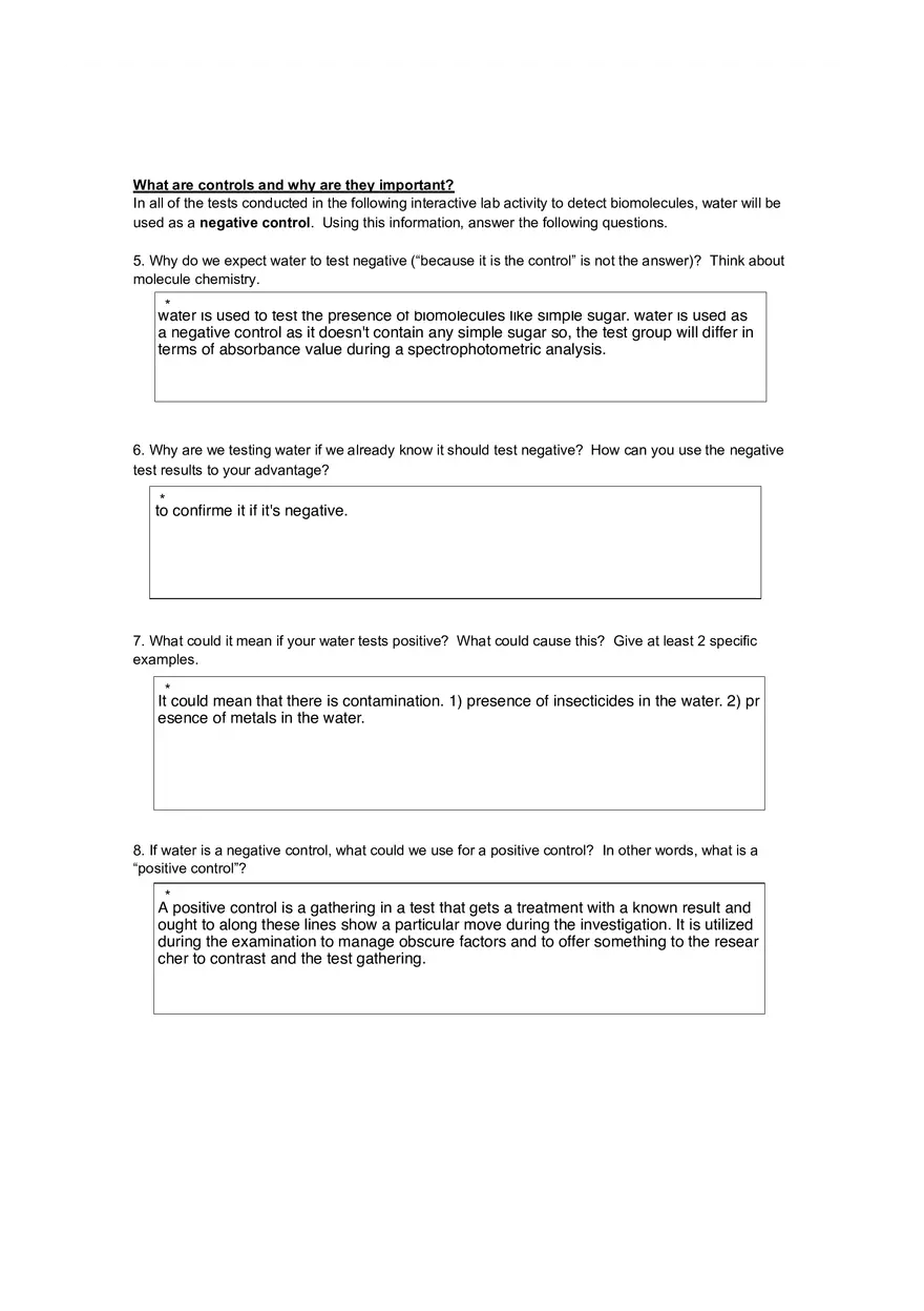 Lab 3 Testing for Biomolecules - Page 9