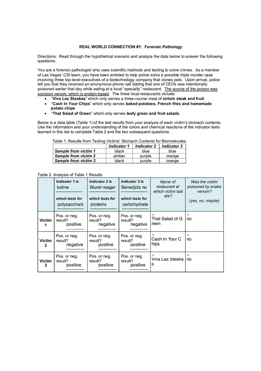 Lab 3 Testing for Biomolecules - Page 10