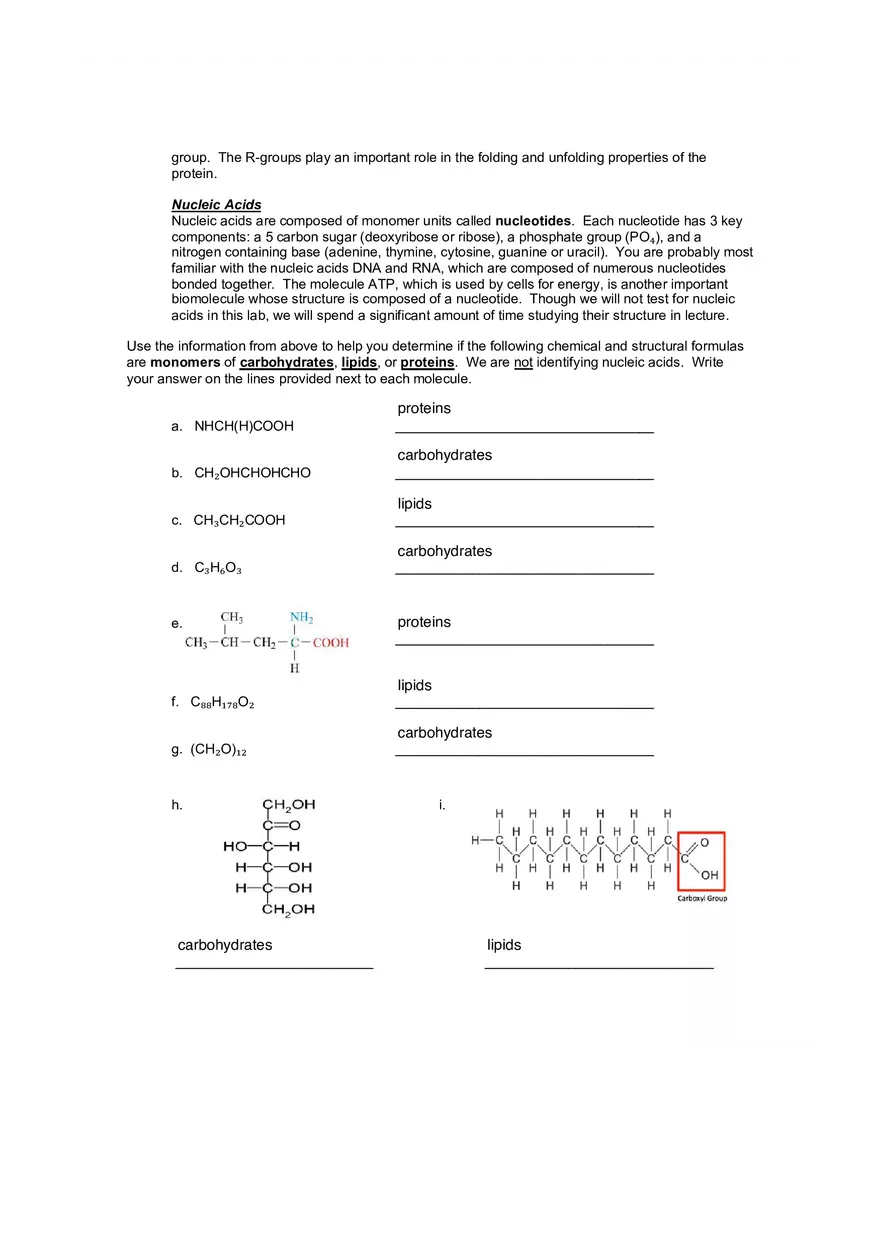Lab 3 Testing for Biomolecules - Page 2