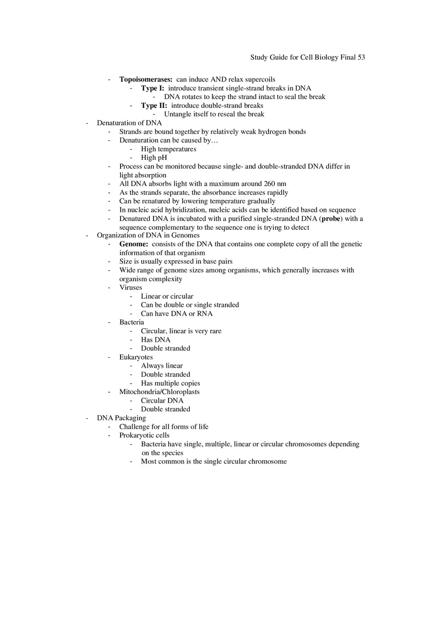 Study Guide for Cell Biology Final Part 5 - Page 7