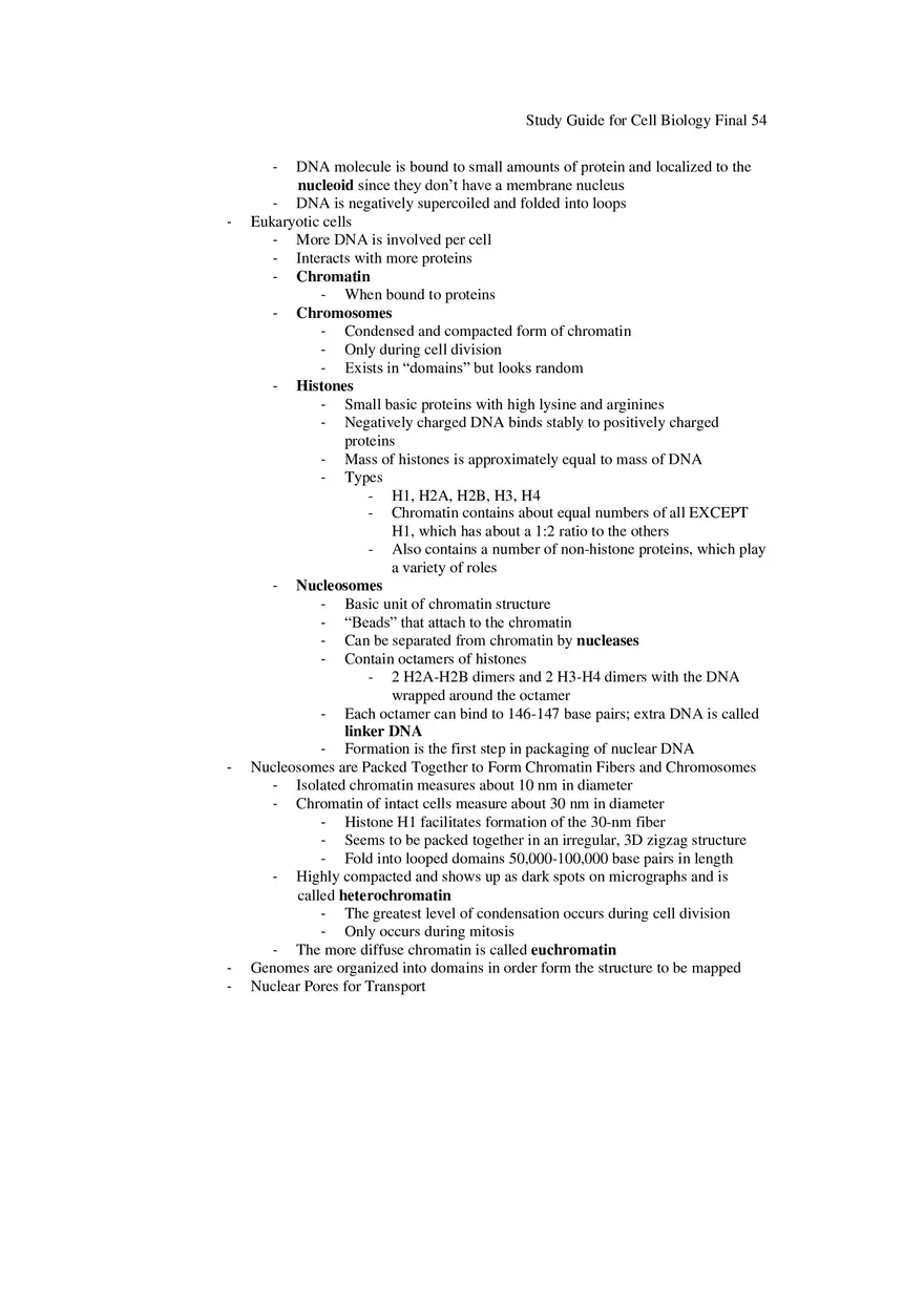Study Guide for Cell Biology Final Part 5 - Page 8