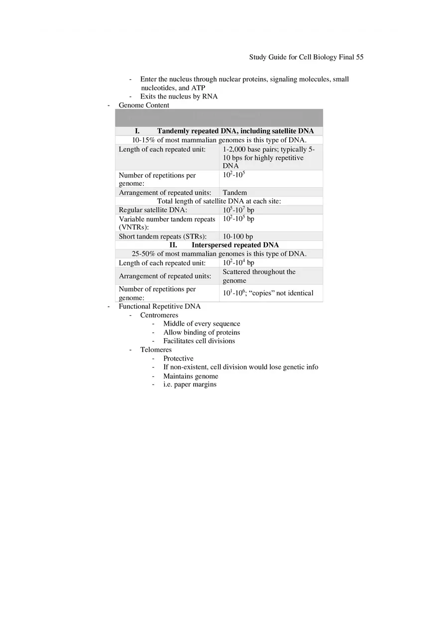 Study Guide for Cell Biology Final Part 5 - Page 9