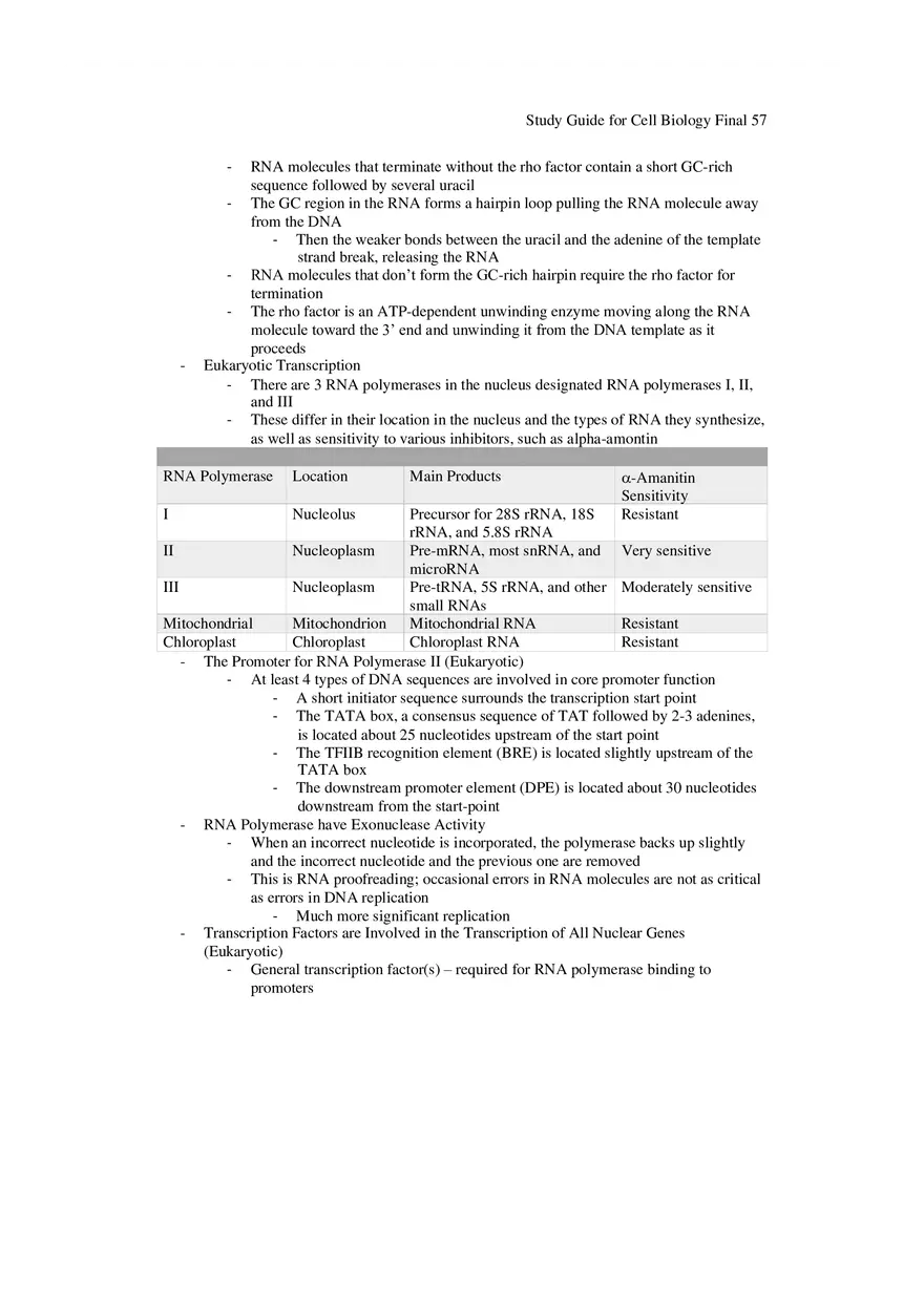 Study Guide for Cell Biology Final Part 5 - Page 11