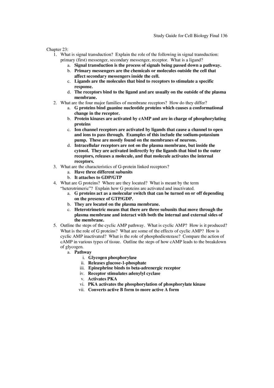 Study Guide for Cell Biology Final Part 12 - Page 3