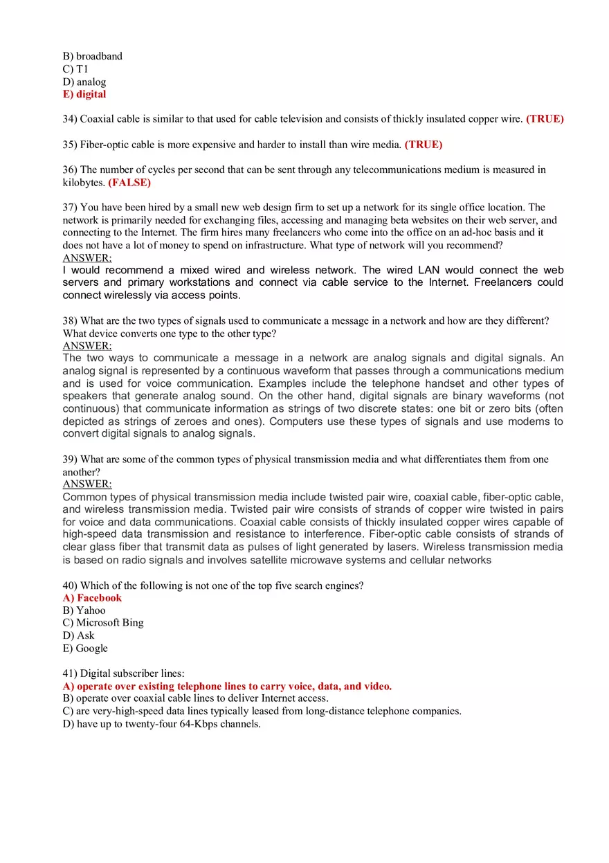 Telecommunications, the Internet, and Wireless Technology Questions and Answers - Page 8