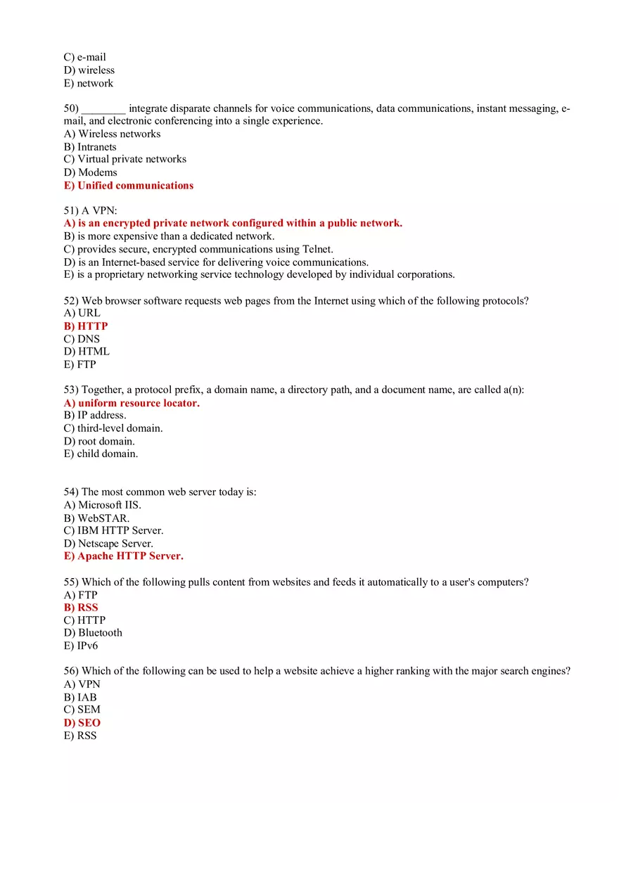 Telecommunications, the Internet, and Wireless Technology Questions and Answers - Page 10