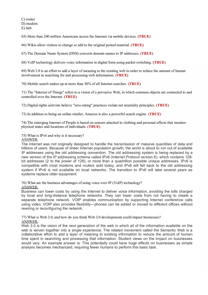 Telecommunications, the Internet, and Wireless Technology Questions and Answers - Page 12