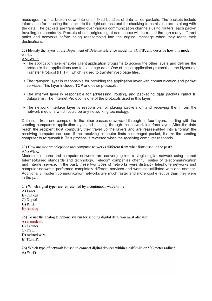 Telecommunications, the Internet, and Wireless Technology Questions and Answers - Page 6