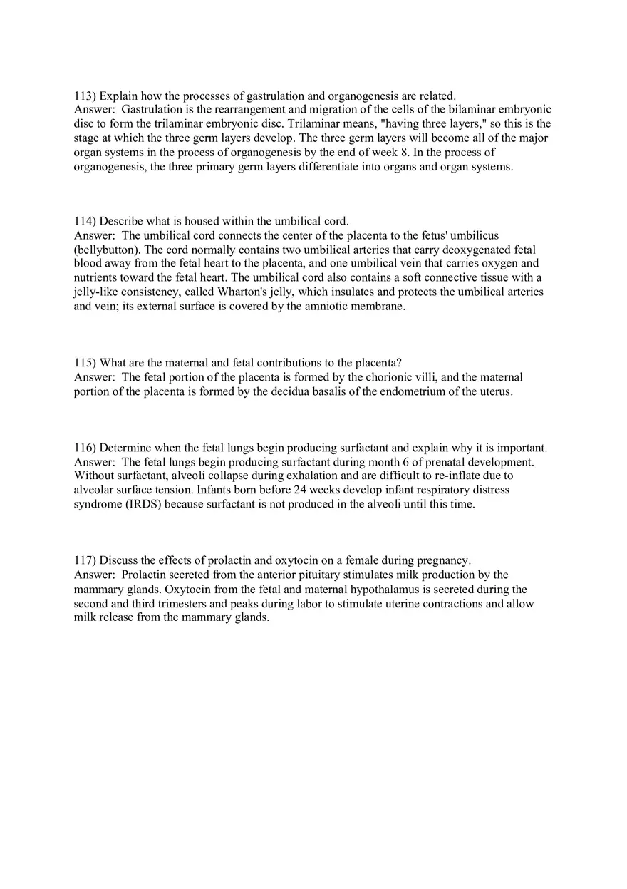 Answers Development and Heredity Part 2 - Page 13