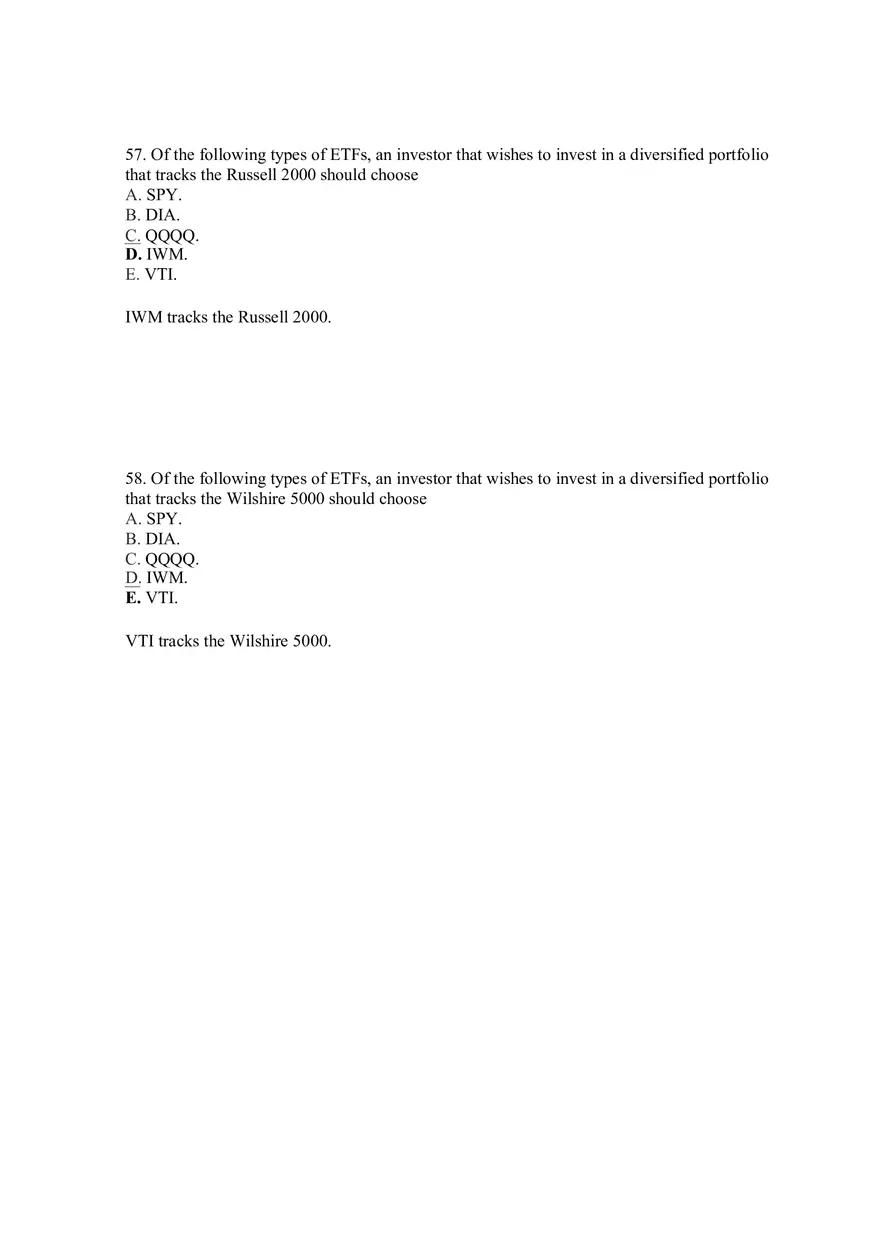 Mutual Funds and Other Investment Companies Answer Key Part 3 - Page 9