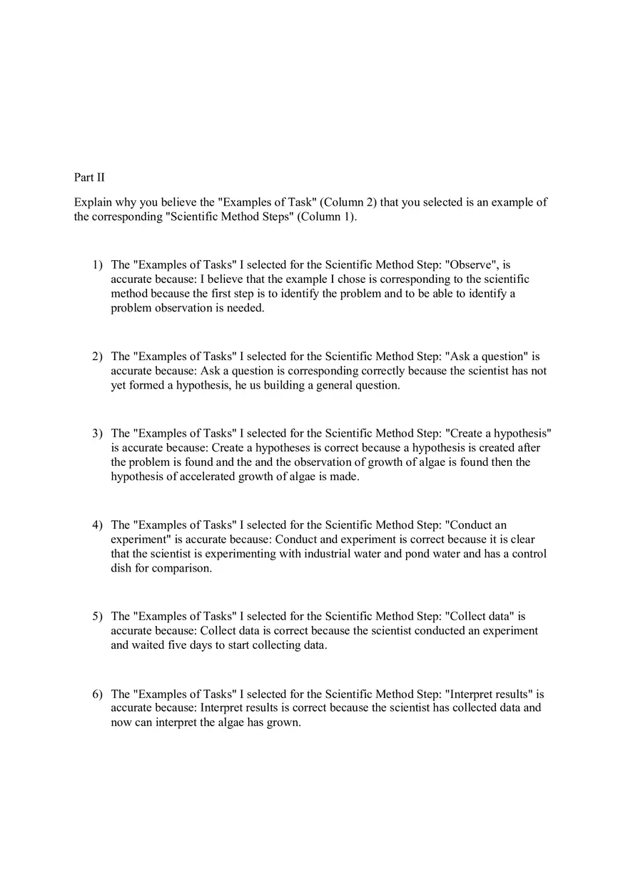 Scientific Method Matching Exercise Resource - Page 2