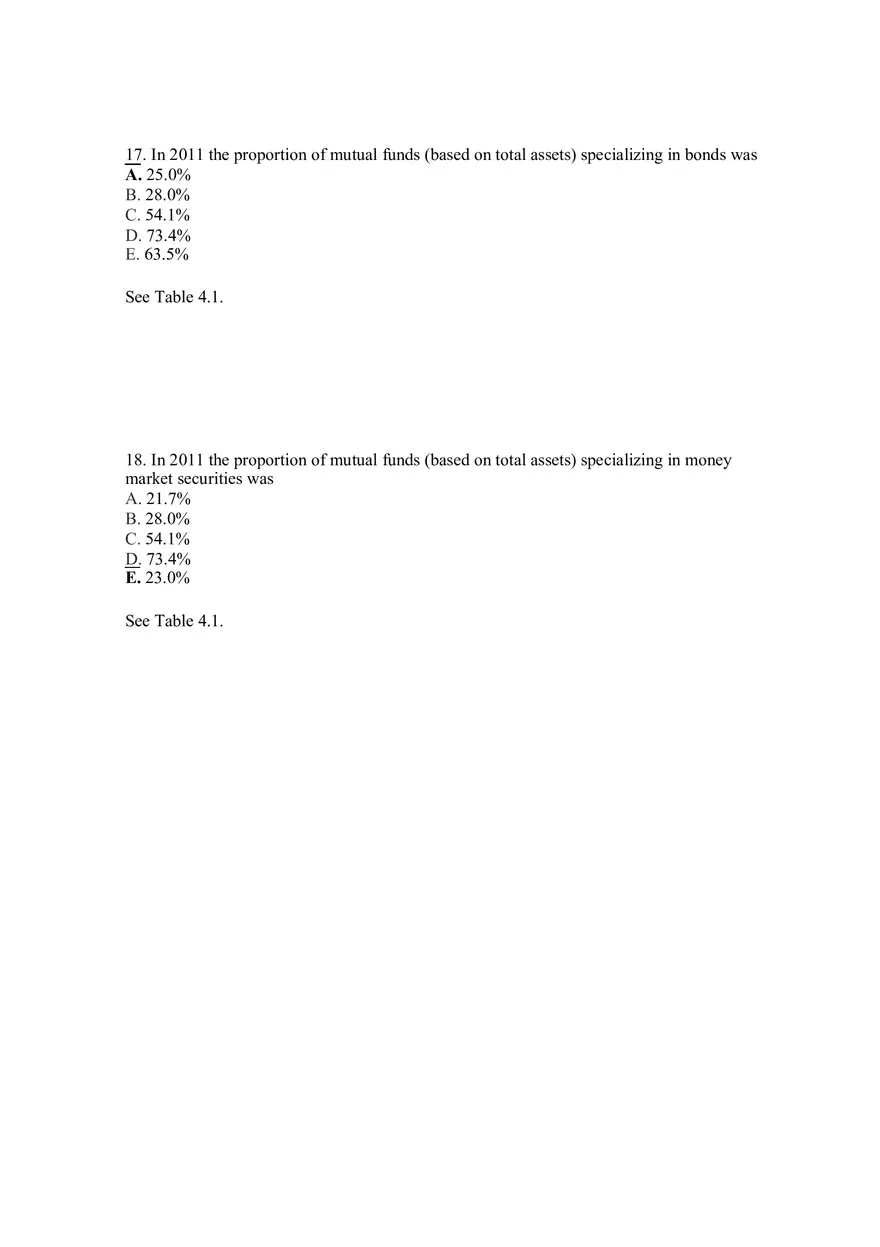 Mutual Funds and Other Investment Companies Answer Key Part 1 - Page 9