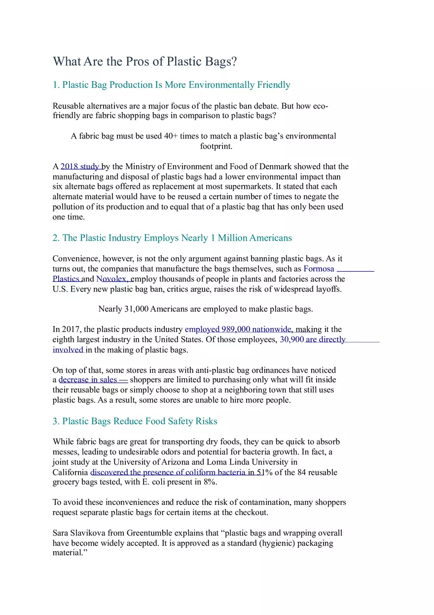 Pros and Cons of the Plastic Bag Ban - Page 3