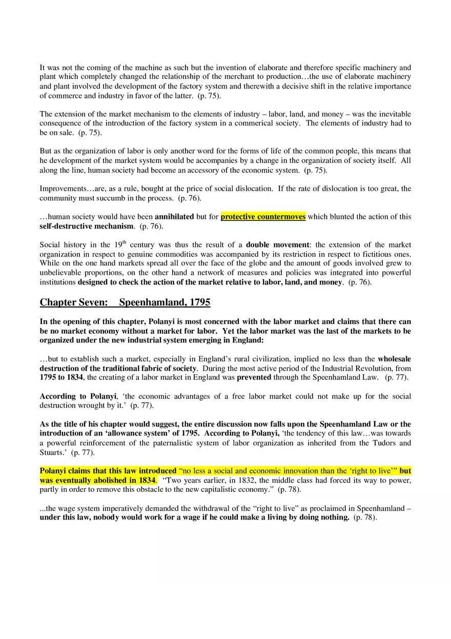 Notes on The Great Transformation Part 2 - Page 1