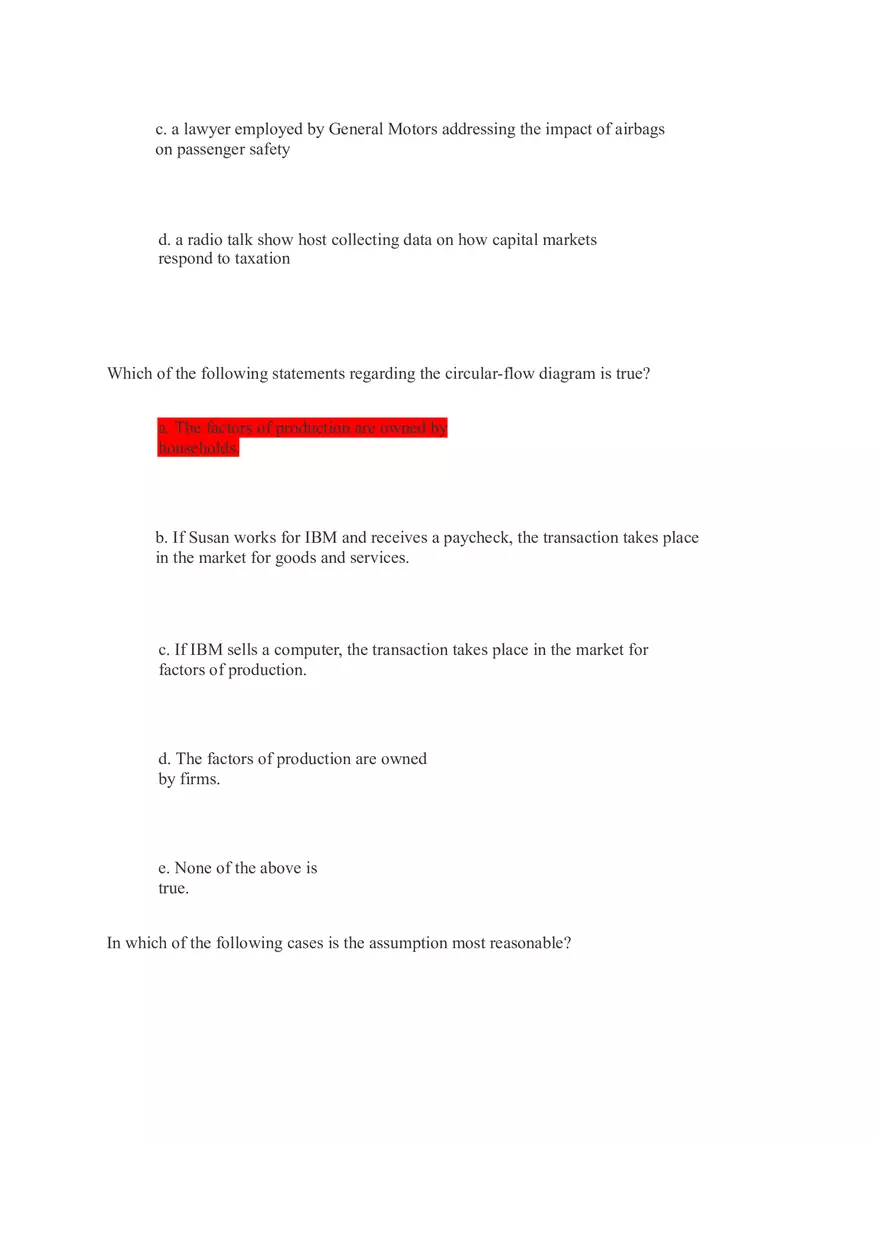 Quiz Thinking Like a Economist - Page 2