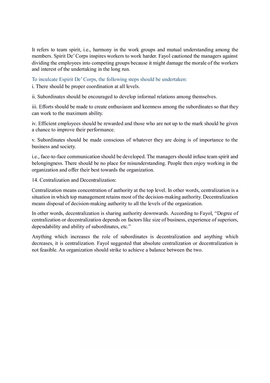 Fayol’s 14 Principles of Management Part 2 - Page 10