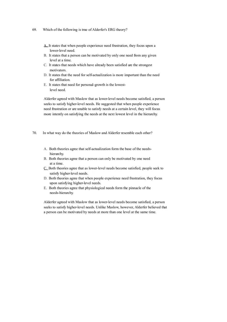 Chapter 12 Motivation and Performance Test Bank - Page 7