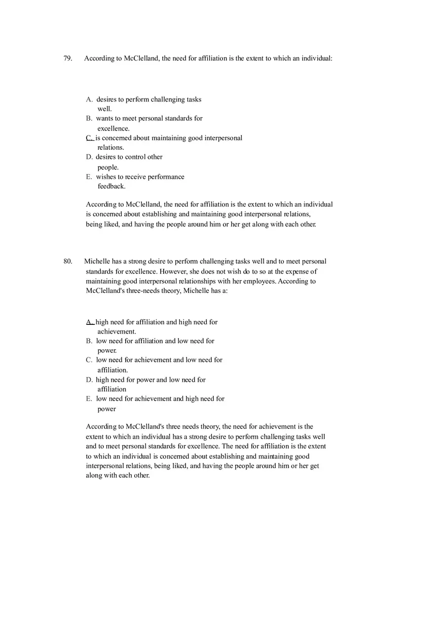 Chapter 12 Motivation and Performance Test Bank - Page 12