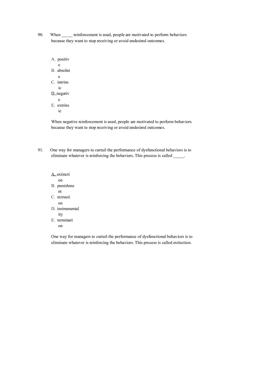 Chapter 12 Motivation and Performance Test Bank - Page 19