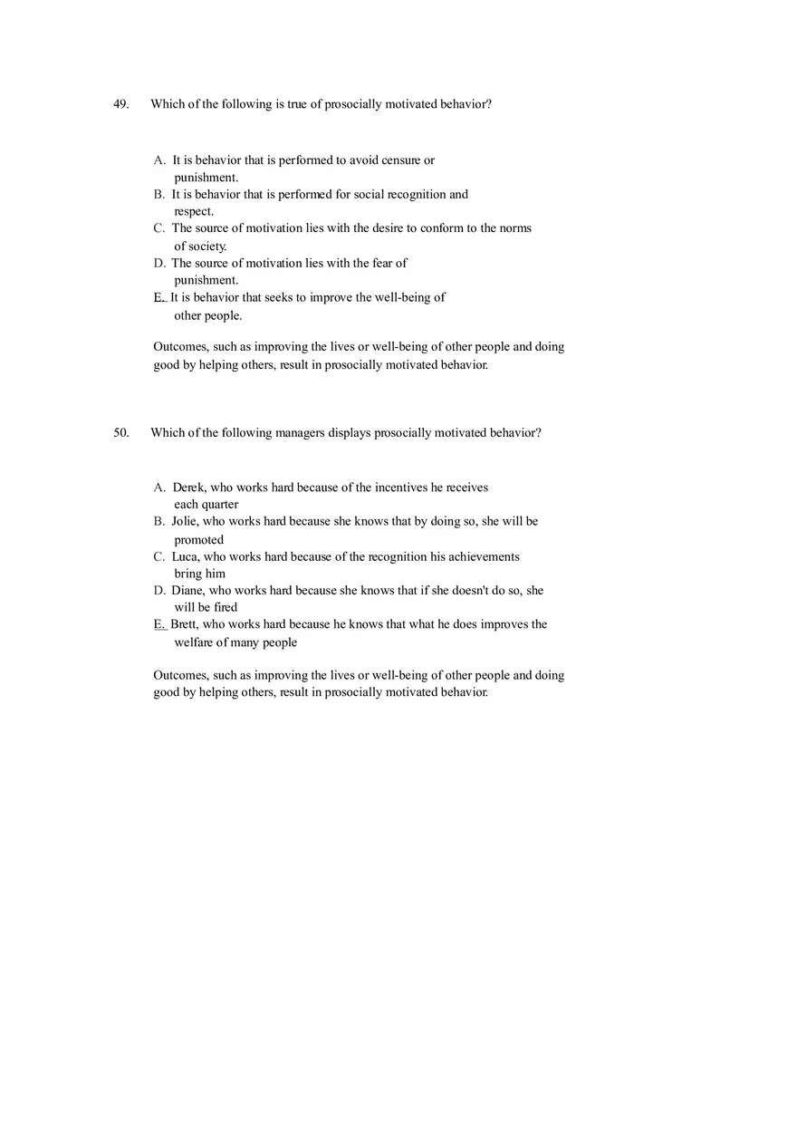 Chapter 12 Motivation and Performance Test Bank - Page 26