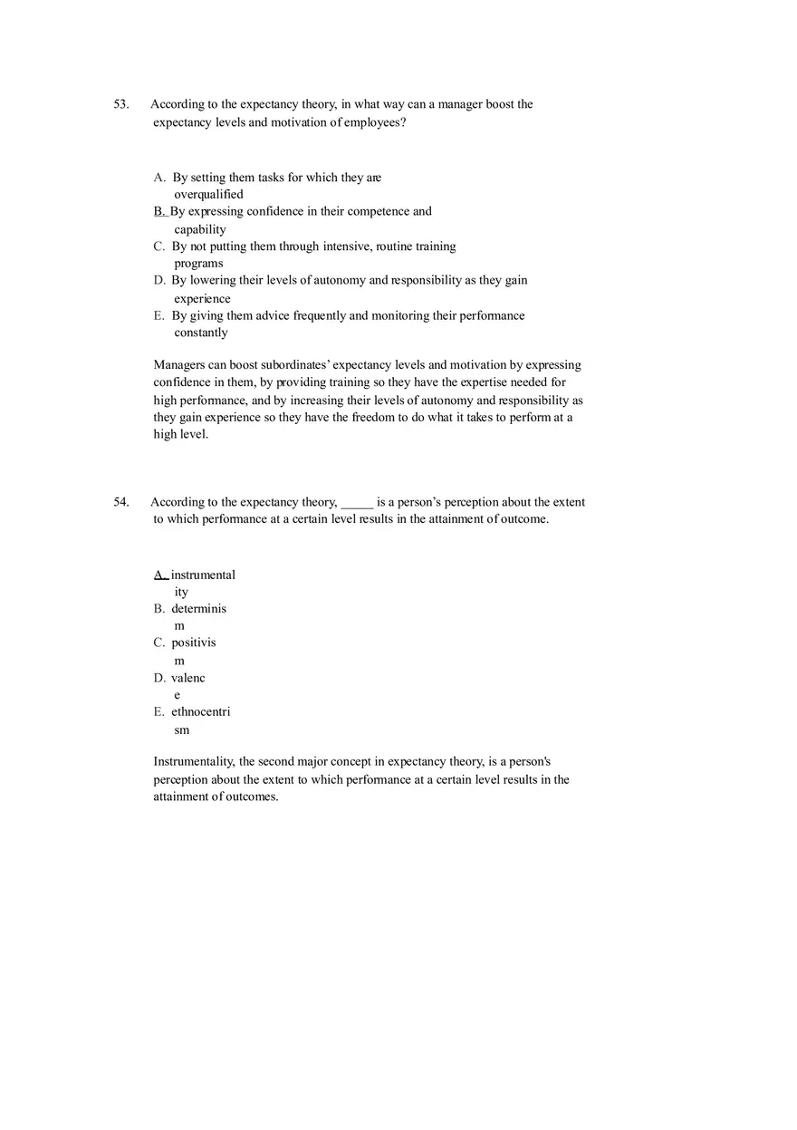 Chapter 12 Motivation and Performance Test Bank - Page 28